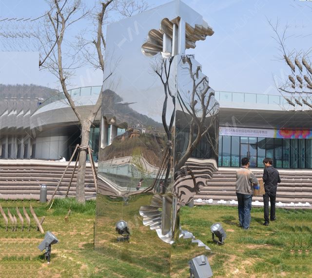 stainless steel garden sculpture 02